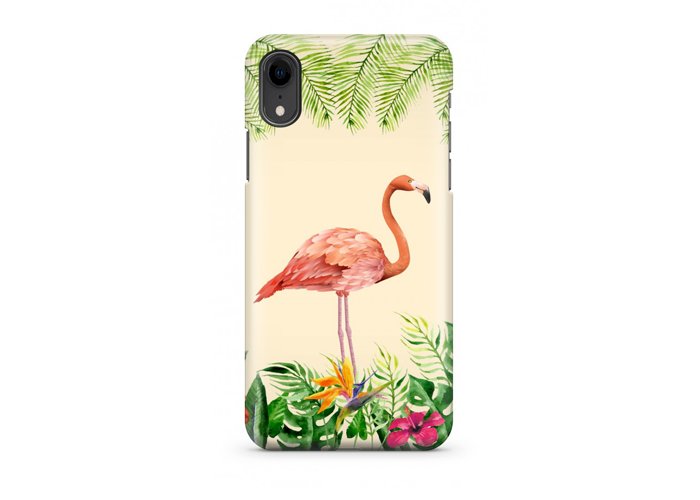iPhone XR - Slim Case - Daffodil Yellow Flamingo Design