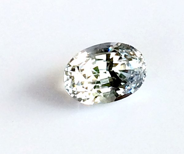 1.95 Cts IF Unheated White Sapphire certified Ceylon Vivid White Sapphire