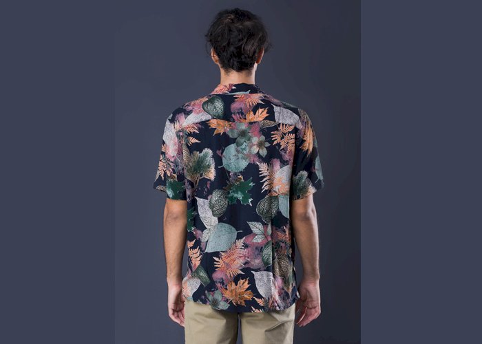 Printed Cuban Collar S/S Shirt