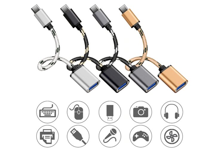 USB 2.0 Type C Male To USB 2.0 A Female OTG Data Cord Adapter Type-C OTG Adapter Cable For Sansumg LG Sony HTC Xiaomi Andriod