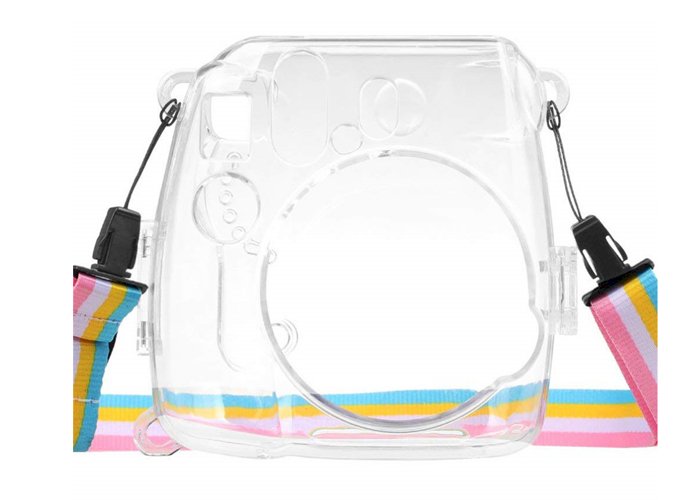 Waterlowrie Instax Mini 9 Case Transparent Plastic Cover Instant Camera Protect bag With Strap For Fujifilm Instax Mini 9/ 8 /8+