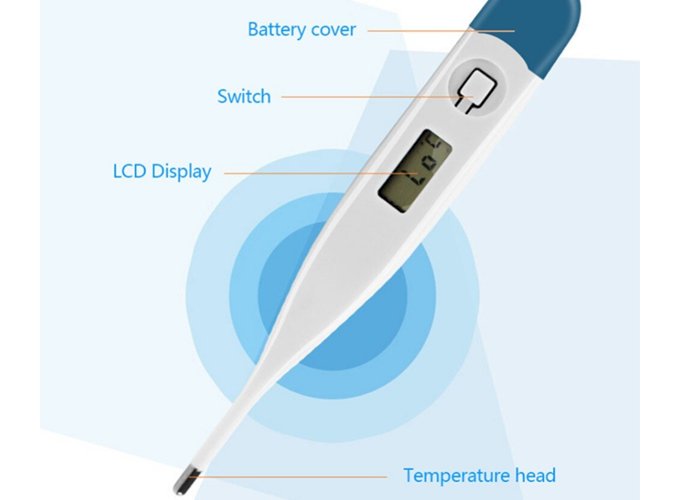 Body Thermometer Home Digital Clinical Basic Thermometer Fast Reading Underarm Oral Thermometer for Newborns Babies Kids