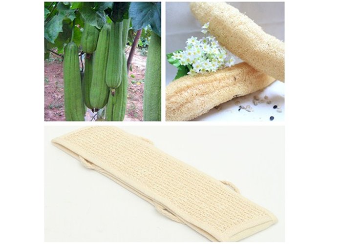 Natural Soft Exfoliating Loofah Bath Shower Unisex Massage Spa Scrubber Sponge Back Strap Body Skin Health Cleaning Tool