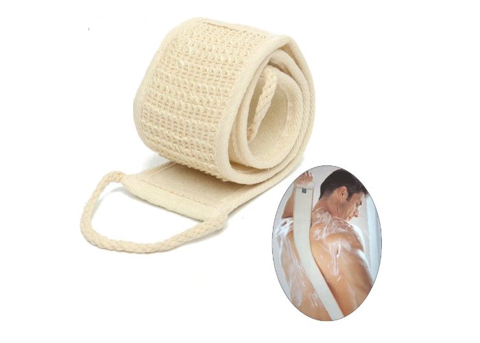 Natural Soft Exfoliating Loofah Bath Shower Unisex Massage Spa Scrubber Sponge Back Strap Body Skin Health Cleaning Tool