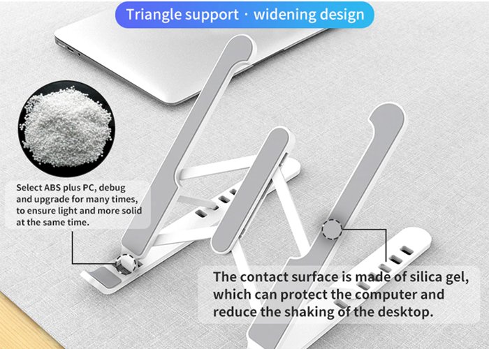 Adjustable Foldable Laptop Stand Non-slip Desktop Laptop Holder Notebook Stand sFor Notebook Macbook Pro Air iPad Pro DELL HP