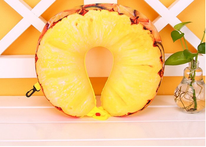 HazyBeauty U Shape Memory Foam Pillow Plane Fruits Watermelon Shape Traveling Airplane Pillow U-shape Neck Pillows 28x30cm