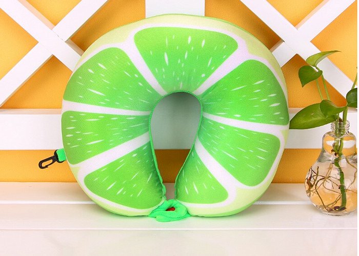 HazyBeauty U Shape Memory Foam Pillow Plane Fruits Watermelon Shape Traveling Airplane Pillow U-shape Neck Pillows 28x30cm