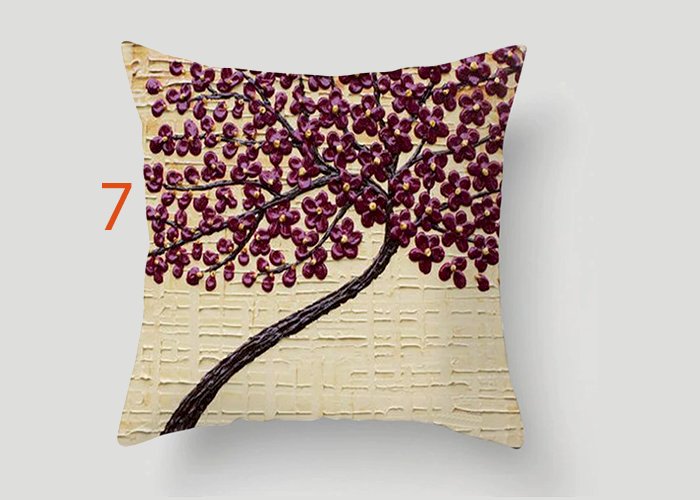 Nordic Style Oil Painting 45*45cm Cushion Cover Polyester Sofa Throw Pillow Car Home Decoration Decorative Pillowcase