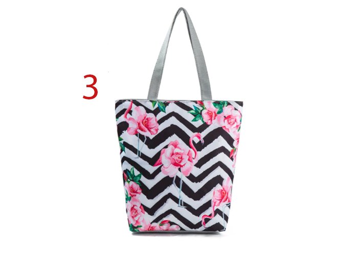 Summer Green Leaf Printed Women Handbag Foldable & Reusable Beach Bag Large Capacity Canvas Travel Bag For Female