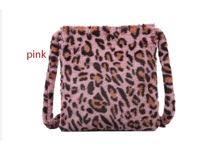 HOT Leopard Plush Shoulder Bags for Women's Autumn And Winter Fashion ladies Vintage Handbags women Large Capacity Messenger Bag