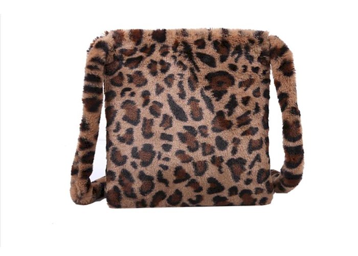 HOT Leopard Plush Shoulder Bags for Women's Autumn And Winter Fashion ladies Vintage Handbags women Large Capacity Messenger Bag