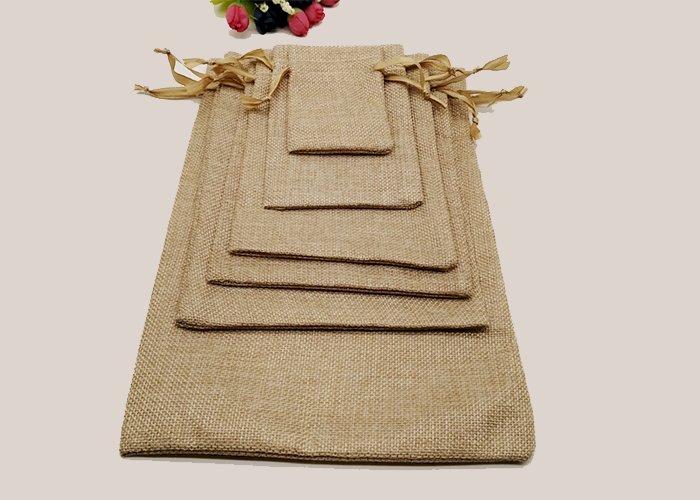 Silk Ribbon Jute Bag Sack Drawstring Bag Small Jewelry Bags Pouch for Jewelry Packaging Display Wedding Christmas Gift Bag