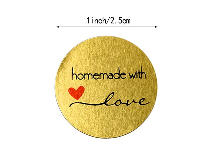 500pcs Round Natural Kraft Handmade Stickers Scrapbooking For Package Adhesive Thank You Sticker Seal Labels Stationery