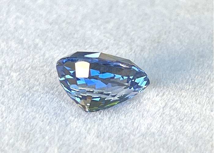 2.63 Cts Unheated Blue Sapphire Loose Gemstone, Pear Shape Cornflower Ceylon Blue Sapphire Engagement Ring White Gold Yellow Gold Jewelry