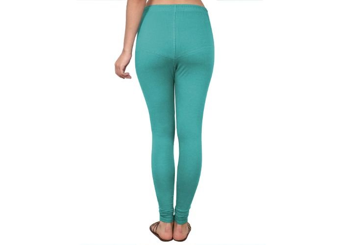 Lovely India Fashion Full Stretchable Solid Regular Shining Leggings for Women and Girls Colour Dark Aqua