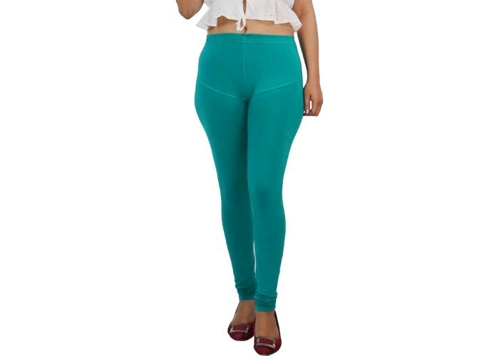 Lovely India Fashion Full Stretchable Solid Regular Shining Leggings for Women and Girls Colour Dark Blue Green