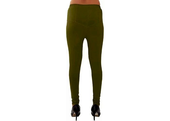 Lovely India Fashion Full Stretchable Solid Regular Shining Leggings for Women and Girls Colour Dark Multicolour