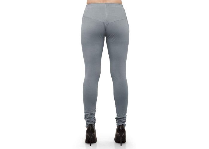 Lovely India Fashion Full Stretchable Solid Regular Shining Leggings for Women and Girls Colour Light Grey