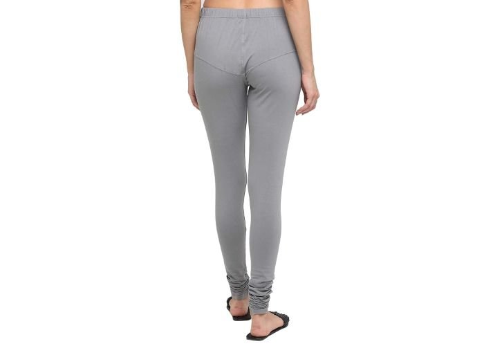 Lovely India Fashion Full Stretchable Solid Regular Shining Leggings for Women and Girls Colour Silver