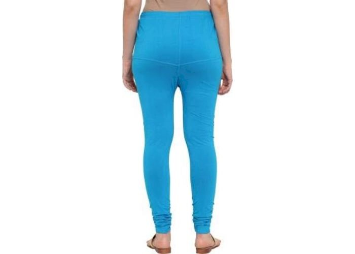 Lovely India Fashion Full Stretchable Solid Regular Shining Leggings for Women and Girls Colour Sky Blue